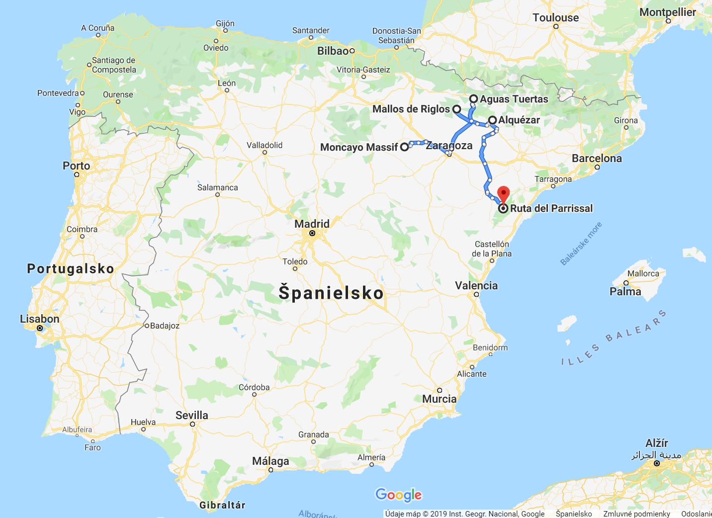Mapa Turistika Aragonsko